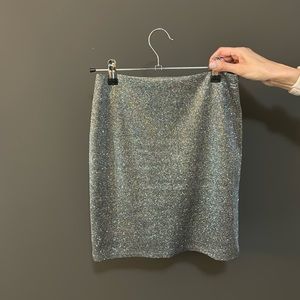 Silver sparkly skirt